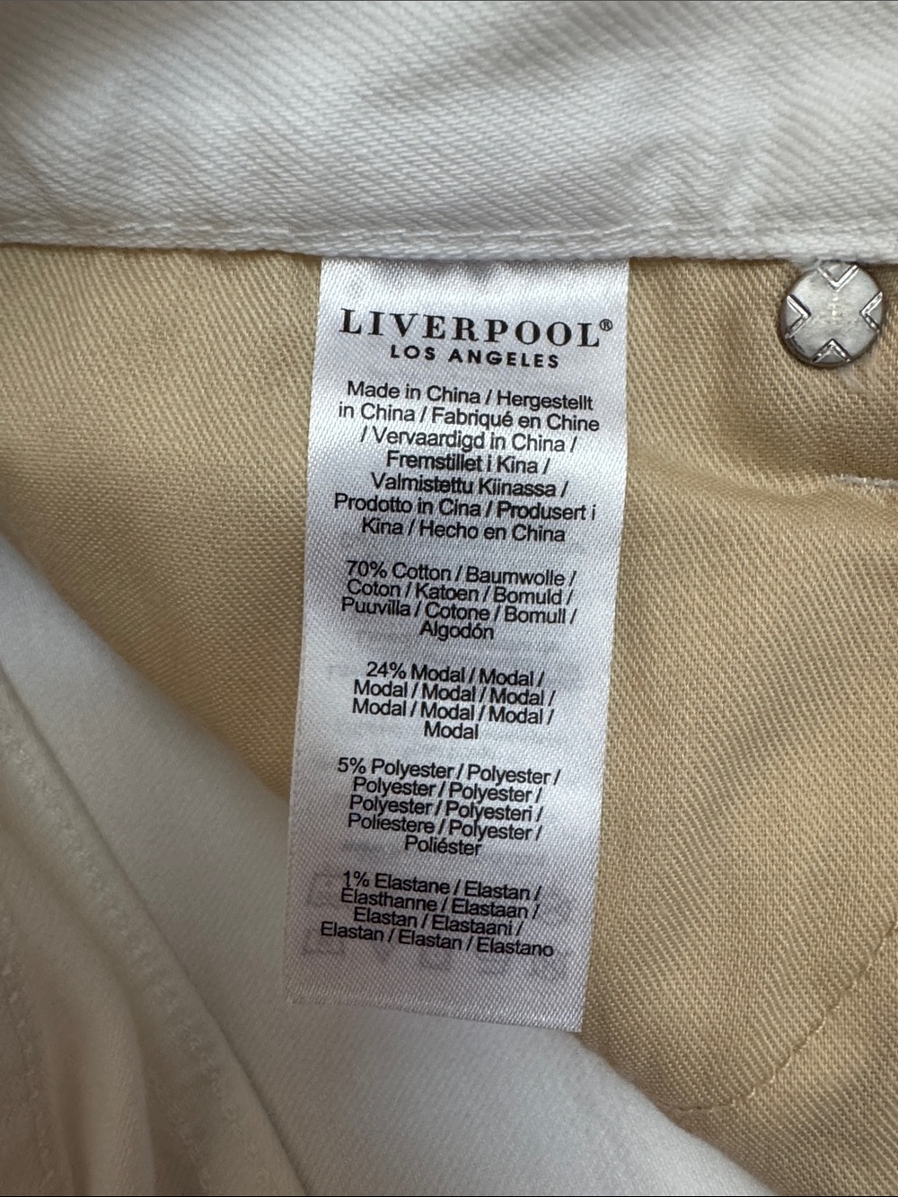 LIVERPOOL: HIGH RISE HERITAGE SHORT BRIGHT WHITE - 6/28 - NWT!! - Picture 5 of 5
